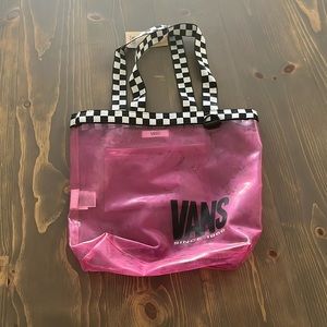 Clear Pink Vans tote